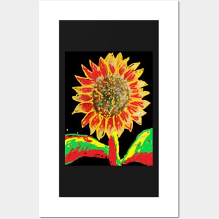 Colourful Sunflower Abstract Art Painting Posters and Art